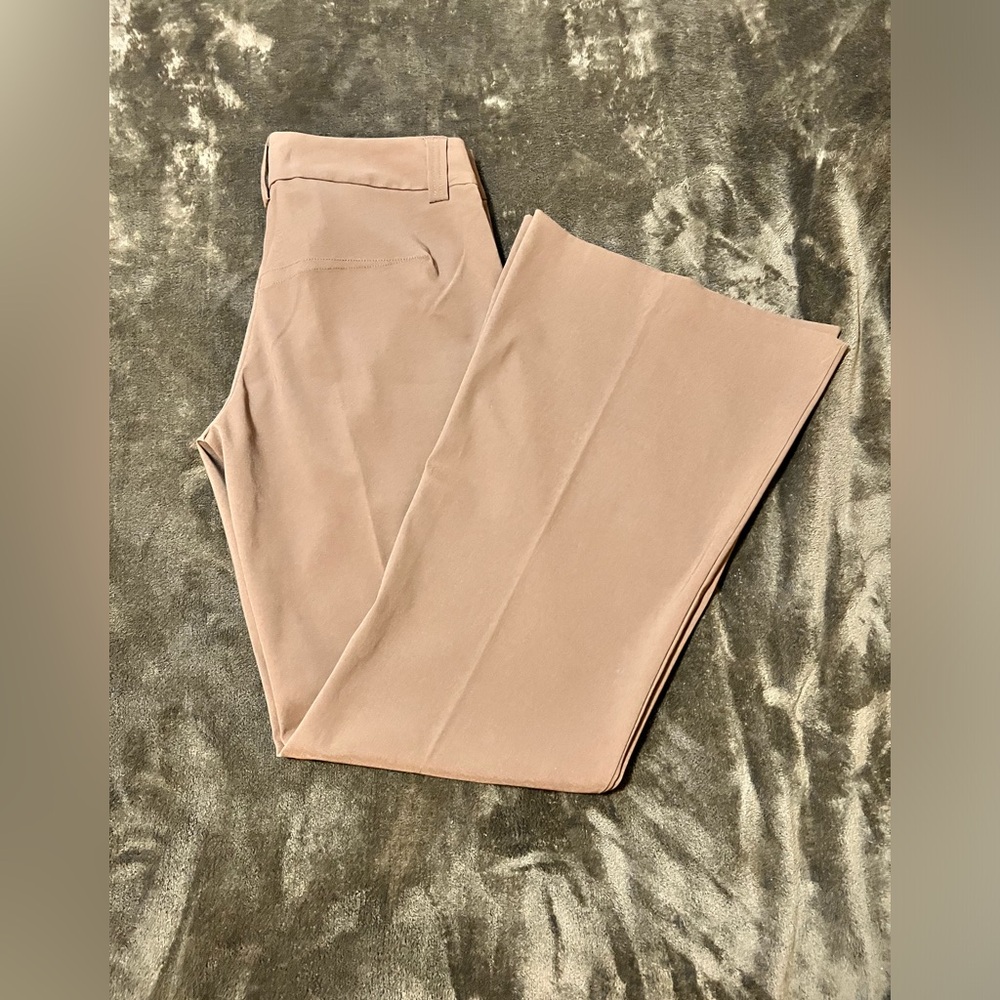 Mocha brown office pants with flare